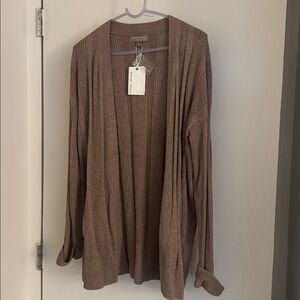 NWT Barefoot Dreams Shimmer Cardigan L
